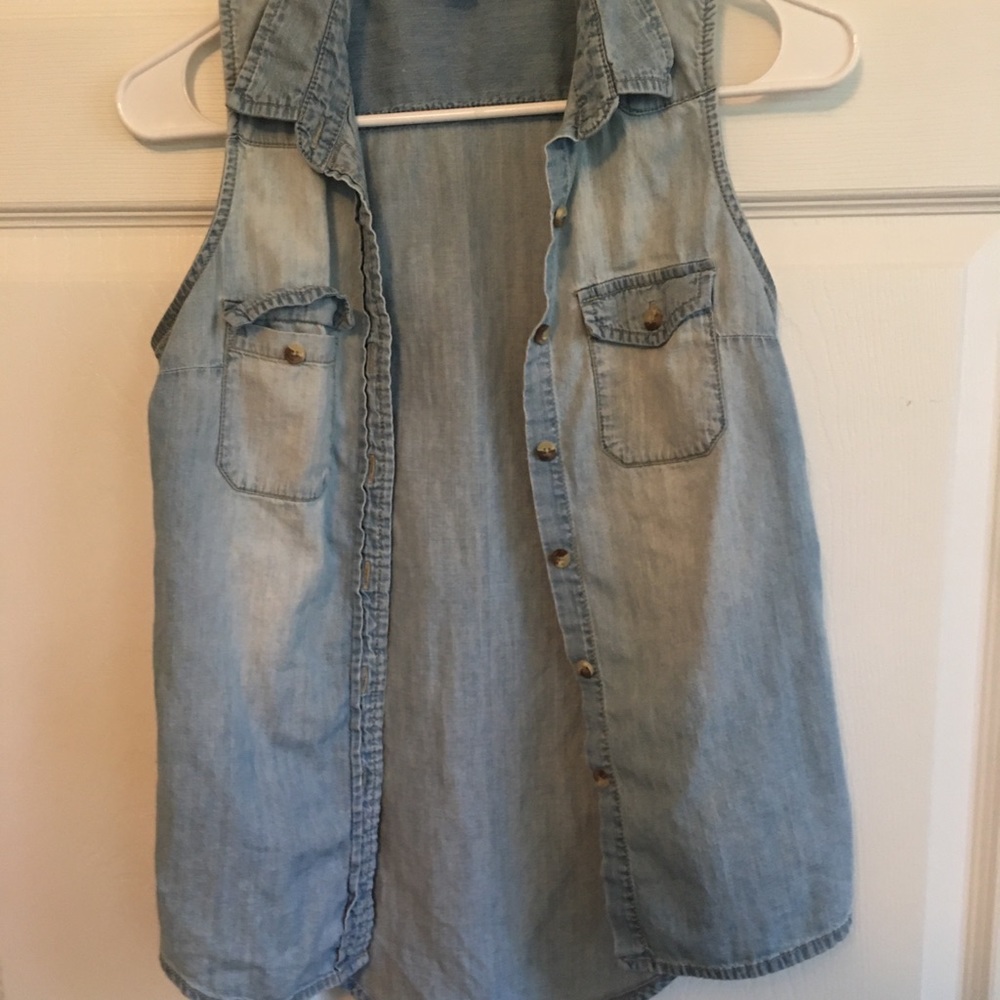 Flattering denim vest